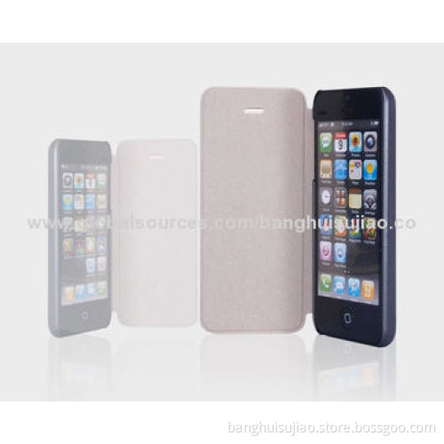 Leather Flip Case for iPhone 5 and 5S, 2014 Wholesale Supplier from China